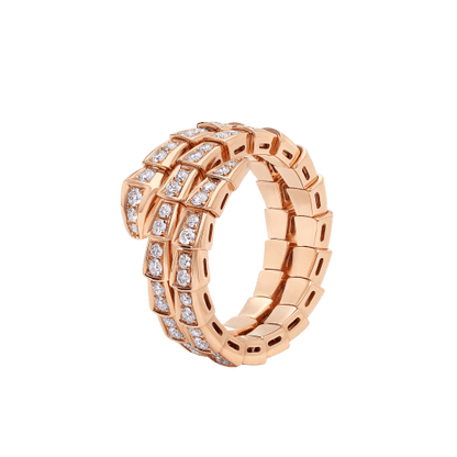 18K Gold Diamonds BVLGARI Serpenti Viper Ring
