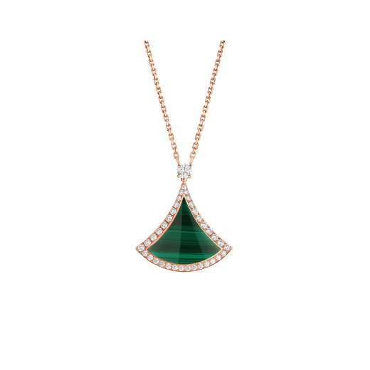 18K Rose Gold Diamond Malachite Divas' Dream Necklace