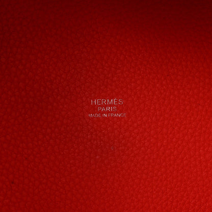 Hermes Taurillon Clemence Picotin Lock 18 PM Rouge Pivoine 1976701