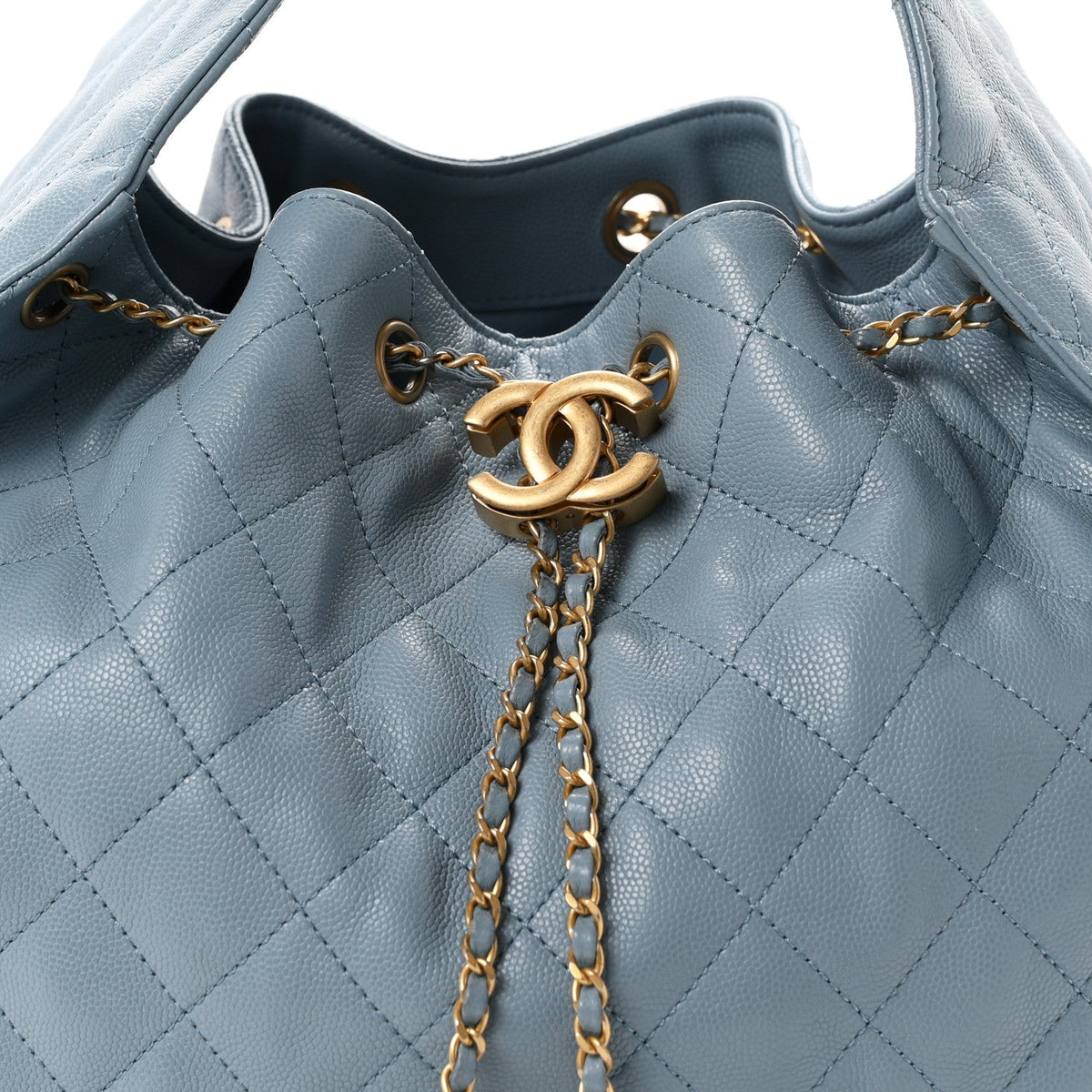 Chanel Caviar Quilted Medium 25 Handbag Blue