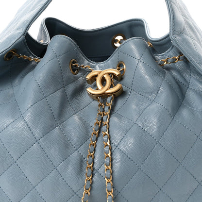 Chanel Caviar Quilted Medium 25 Handbag Blue