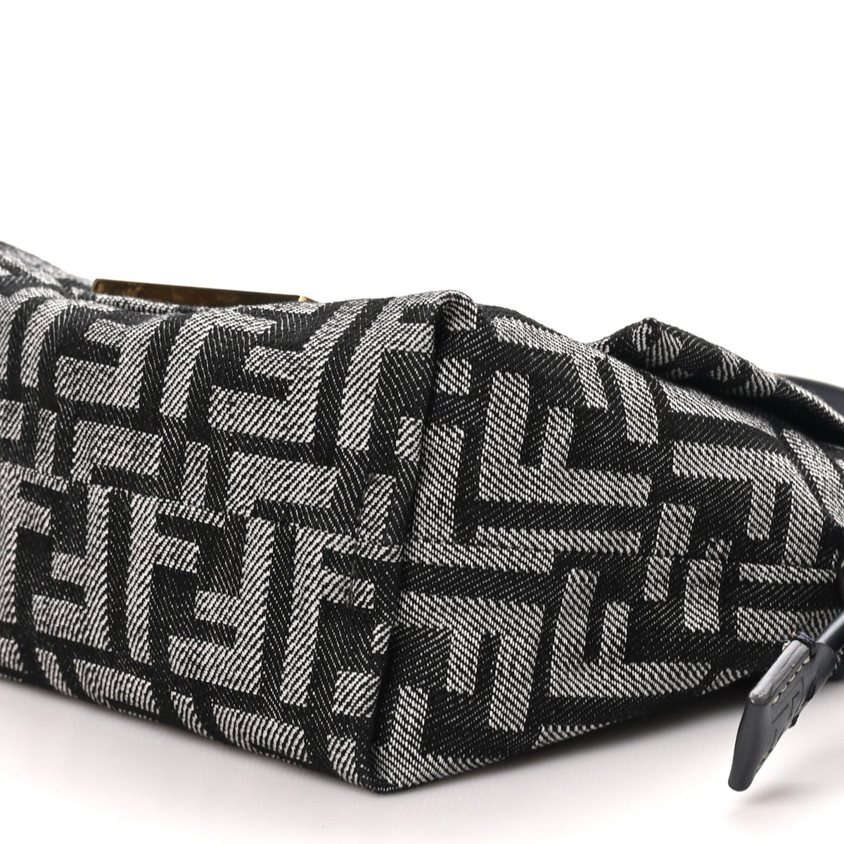 Fendi Denim Small Mamma Baguette Dark Blue