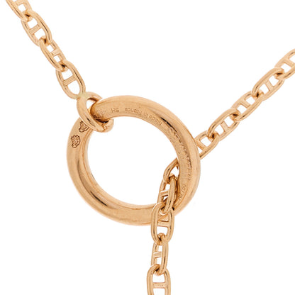 Hermes 18K Rose Gold Diamond .45ct PM New Farandole Pendant Necklace