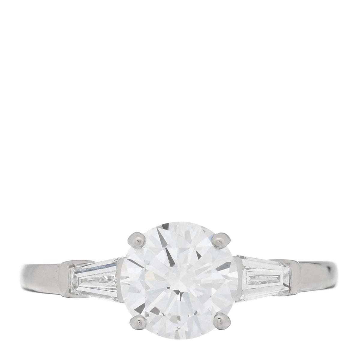 Bulgari Platinum Diamond 1.25ct Three Stone Engagement Ring