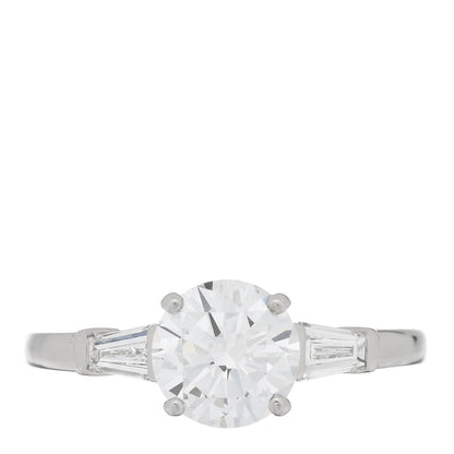 Bulgari Platinum Diamond 1.25ct Three Stone Engagement Ring