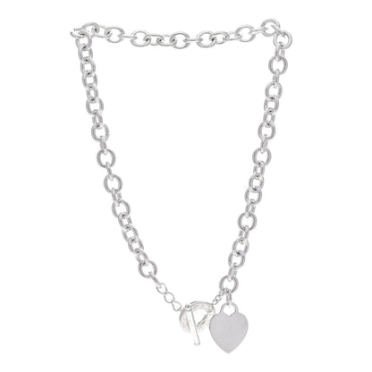 Tiffany Sterling Silver Heart Tag Toggle Necklace