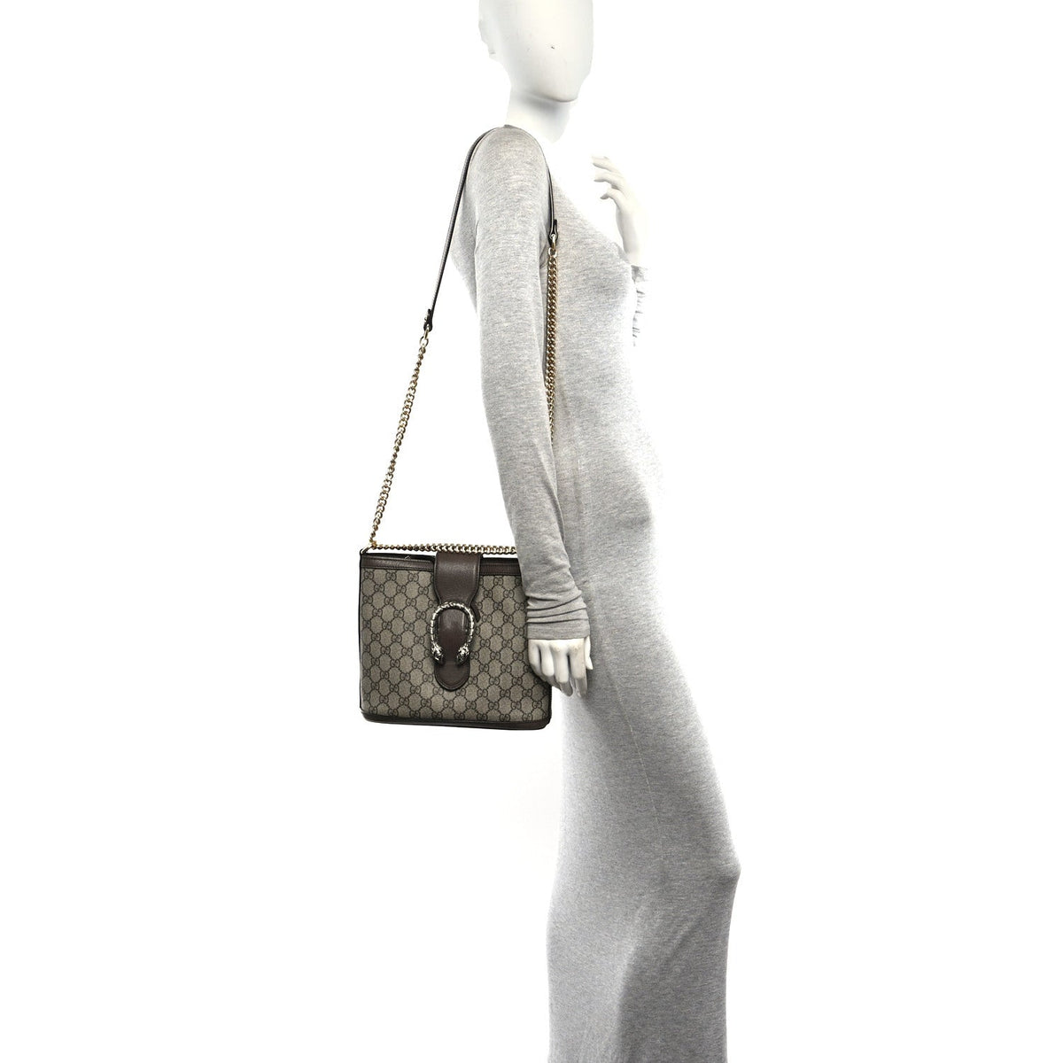 Gucci GG Supreme Medium Dionysus Bucket Bag Beige New Acero