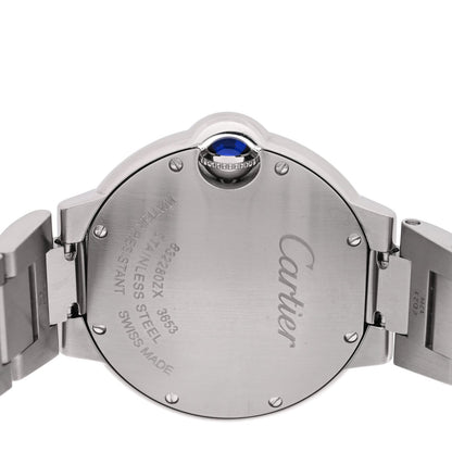 Cartier Stainless Steel Diamond 33mm Ballon Bleu Watch
