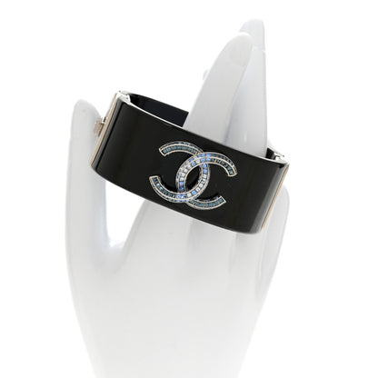 Chanel Resin Crystal CC Cuff Black