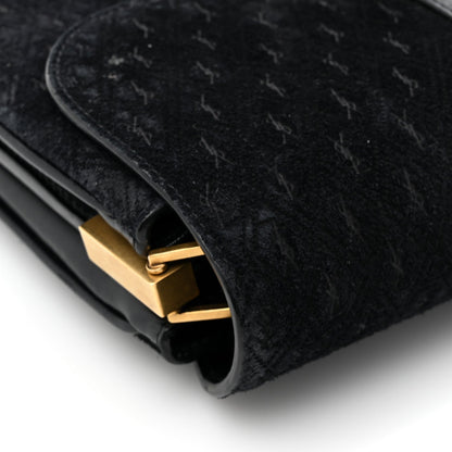 Saint Laurent Suede Le Monogramme Satchel Black