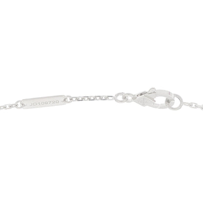 Van Cleef & Arpels 18K White Gold Guilloche Vintage Alhambra Pendant Necklace