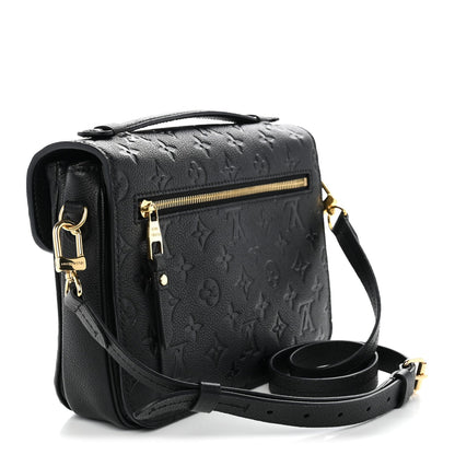 Louis Vuitton Monogram Empreinte Pochette Metis Bag Black