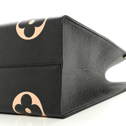 Louis Vuitton Empreinte Monogram Giant Onthego GM Tote Bag Black Beige