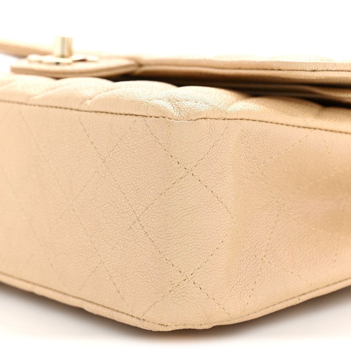 Chanel Iridescent Caviar Medium Double Flap Bag Beige 1985123