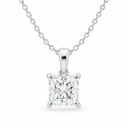 Celine 18K Gold Plated 925 Sterling Silver Cubic Zirconia Solitaire Necklace