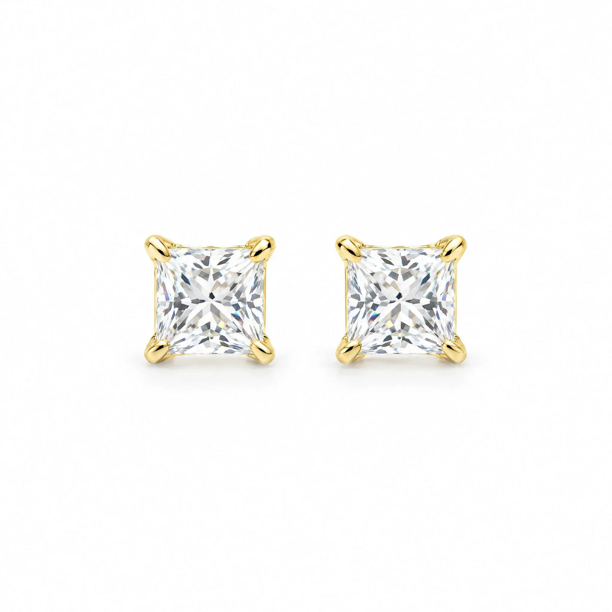 Celine 18K Gold Plated 925 Sterling Silver Cubic Zirconia Earrings