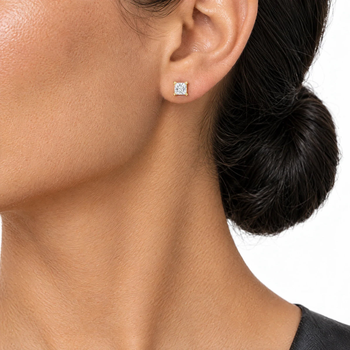 Celine 18K Gold Plated 925 Sterling Silver Cubic Zirconia Earrings