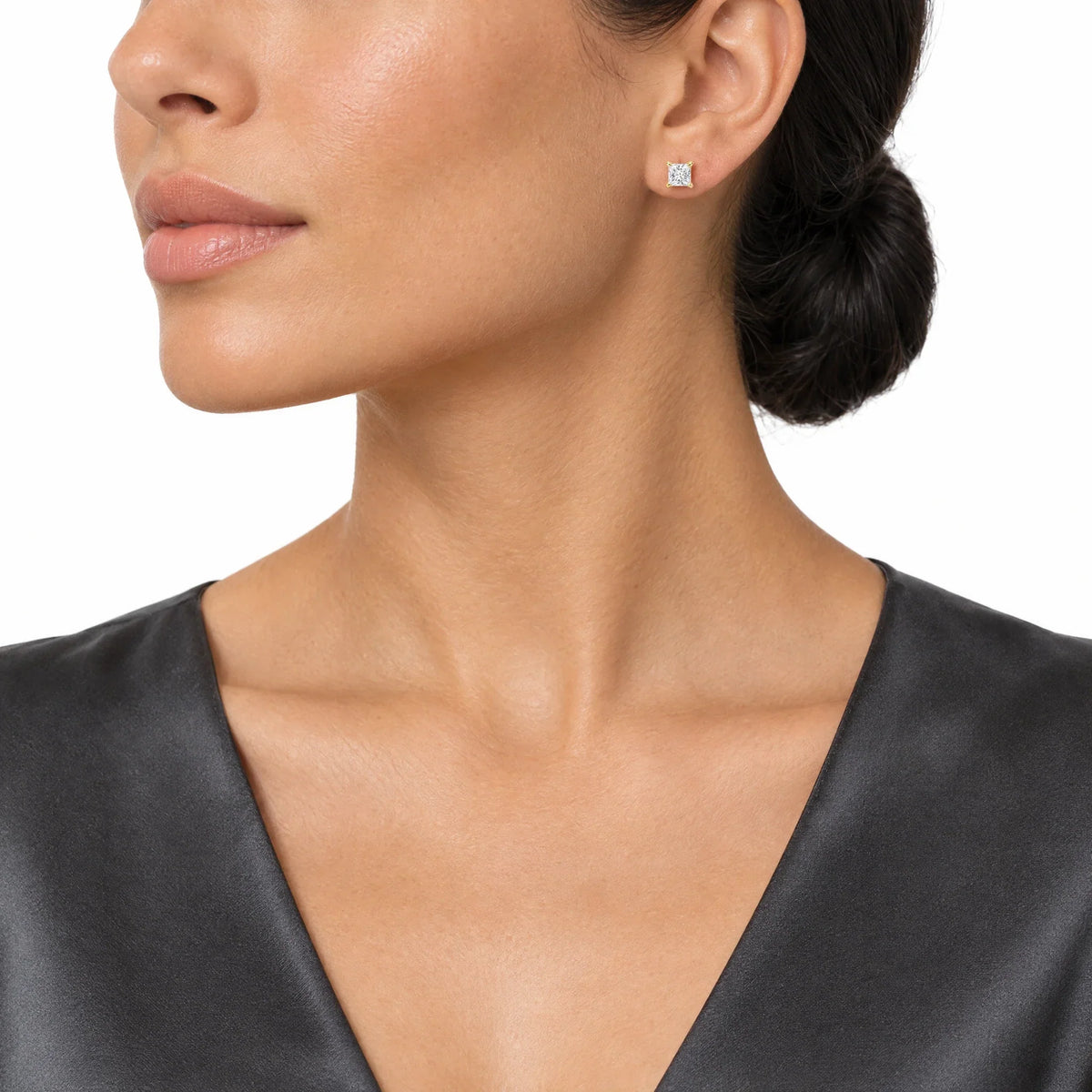 Celine 18K Gold Plated 925 Sterling Silver Cubic Zirconia Earrings