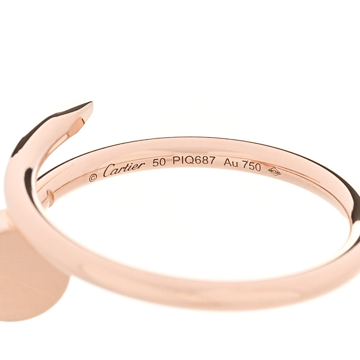 Cartier 18K Pink Gold Small Juste Un Clou Ring 50 5.25