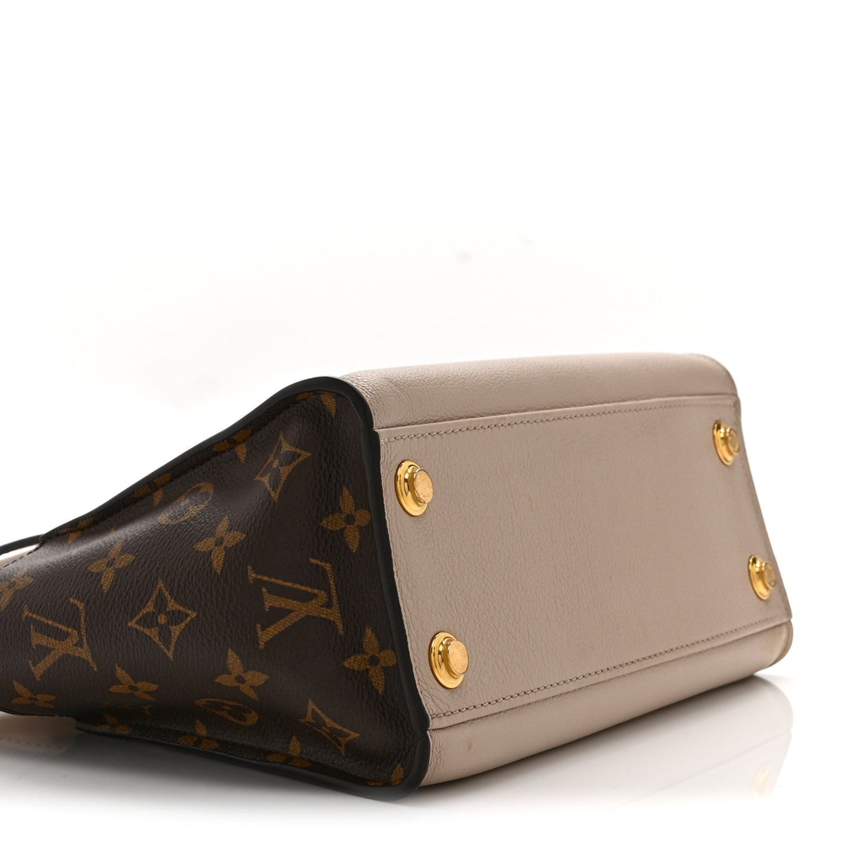 Louis Vuitton Calfskin Monogram On My Side PM Tote Bag Greige 1976660
