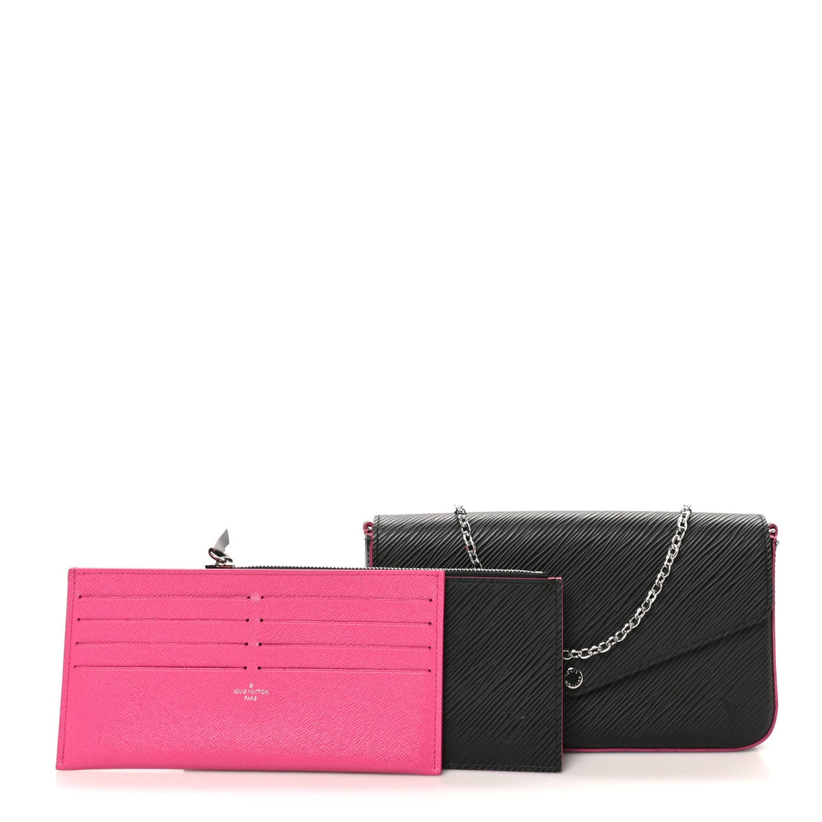 Louis Vuitton Epi Pochette Felicie Black Hot Pink