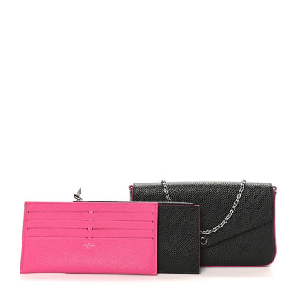 Louis Vuitton Epi Pochette Felicie Black Hot Pink