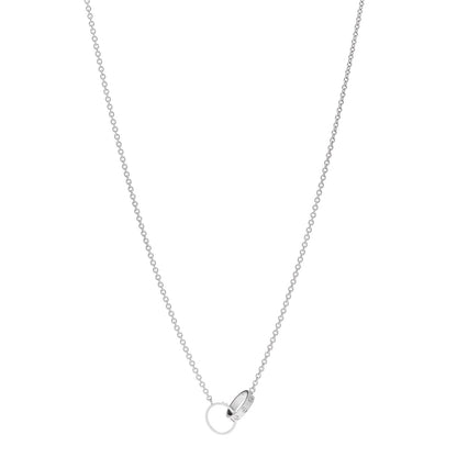 Cartier 18K White Gold Interlocking LOVE Necklace