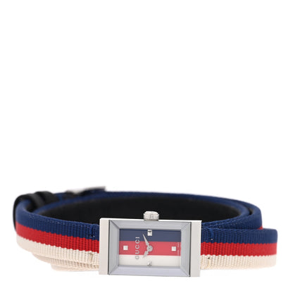 Gucci Stainless Steel Nylon 14mm G-Frame Quartz Watch Blue