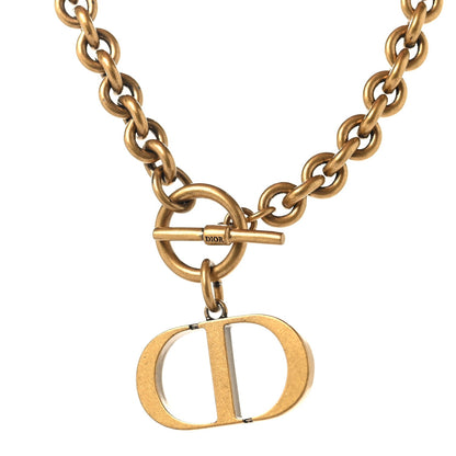 Christian Dior Aged Gold Metal 30 Montaigne Necklace