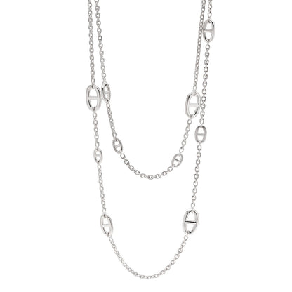 Hermès Sterling Silver Farandole 120 Necklace