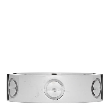 Cartier 18K White Gold 5.5mm LOVE Ring 52 6