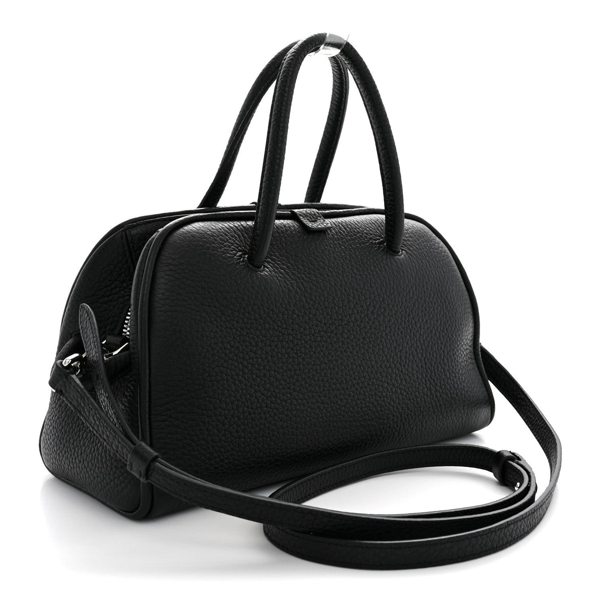 Jacquemus Grained Calfskin Le Petit Turismo Black