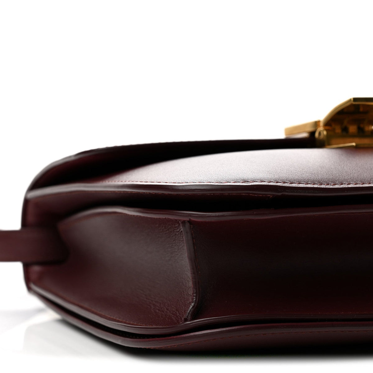 Celine Box Calfskin Medium Classic Box Flap Bag Burgundy