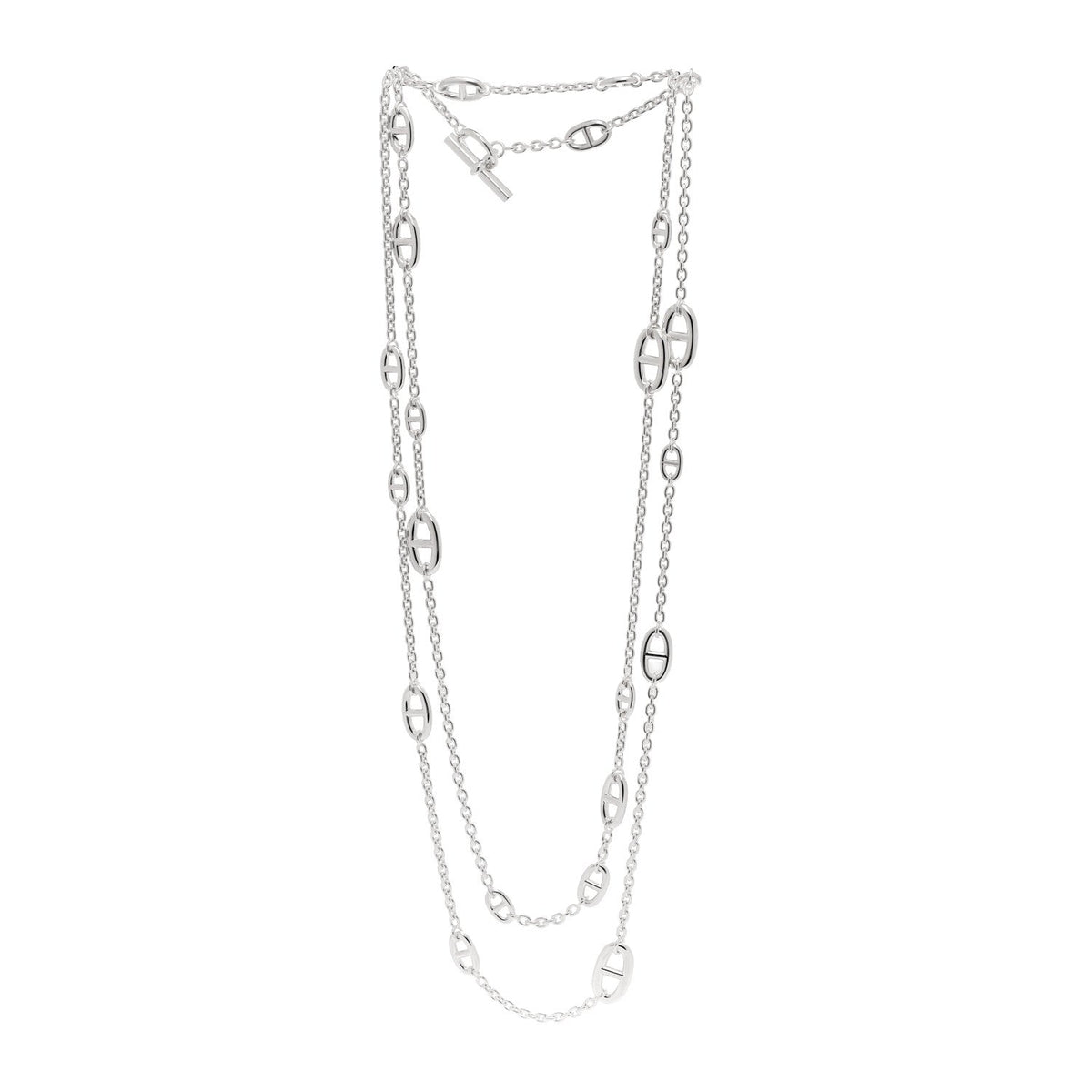 Hermes Sterling Silver Farandole Necklace 160