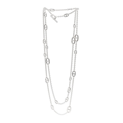 Hermes Sterling Silver Farandole Necklace 160