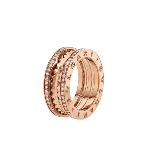 Bulgari 18K Gold Diamond B.zero1 Ring