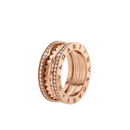 Bulgari 18K Gold Diamond B.zero1 Ring