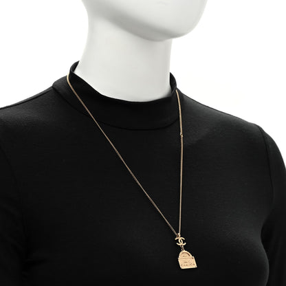 Chanel Metal CC Rue Cambon Necklace Gold