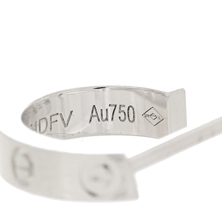Cartier 18K White Gold Small LOVE Hoop Earrings