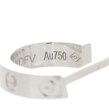Cartier 18K White Gold Small LOVE Hoop Earrings
