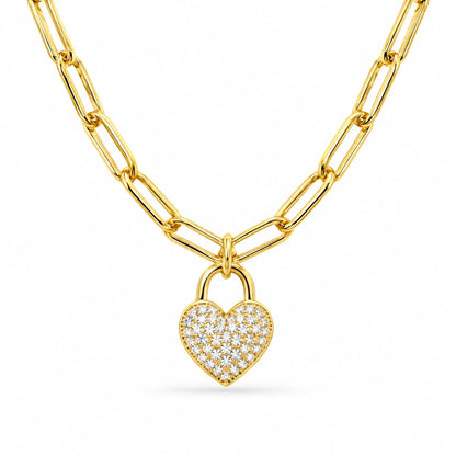 Clara 18K Gold Plated 925 Sterling Silver Cubic Zirconia Necklace