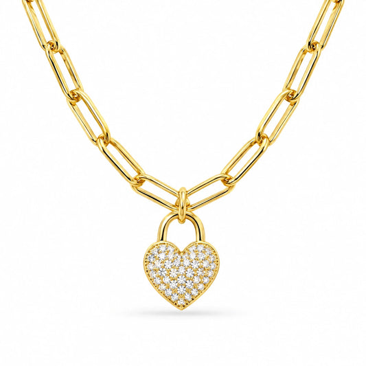 Clara 18K Gold Plated 925 Sterling Silver Cubic Zirconia Necklace