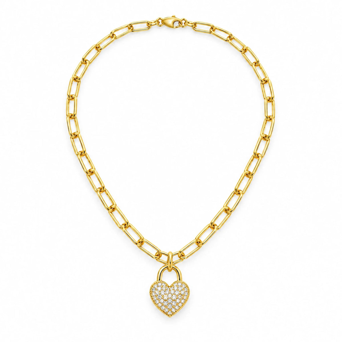 Clara 18K Gold Plated 925 Sterling Silver Cubic Zirconia Necklace
