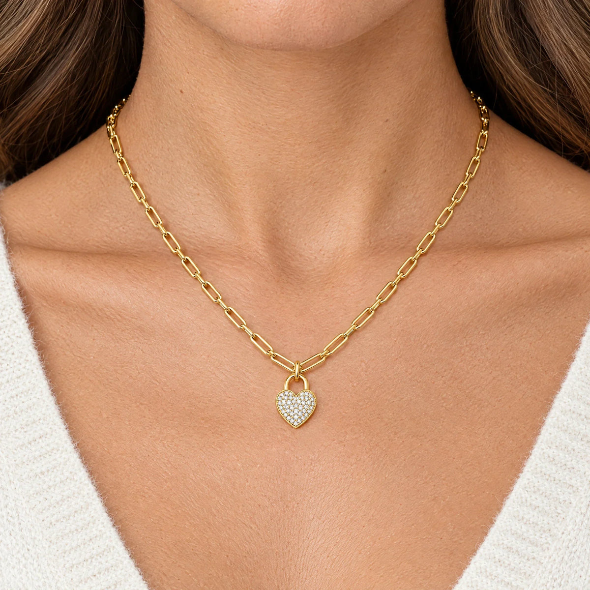 Clara 18K Gold Plated 925 Sterling Silver Cubic Zirconia Necklace