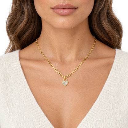 Clara 18K Gold Plated 925 Sterling Silver Cubic Zirconia Necklace