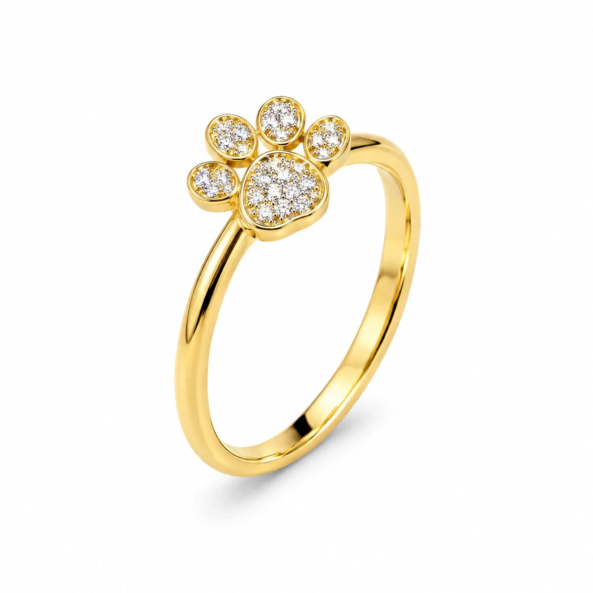 Coco 18K Gold Plated 925 Sterling Silver Cubic Zirconia Ring