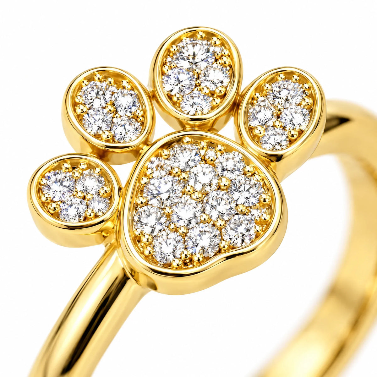 Coco 18K Gold Plated 925 Sterling Silver Cubic Zirconia Ring