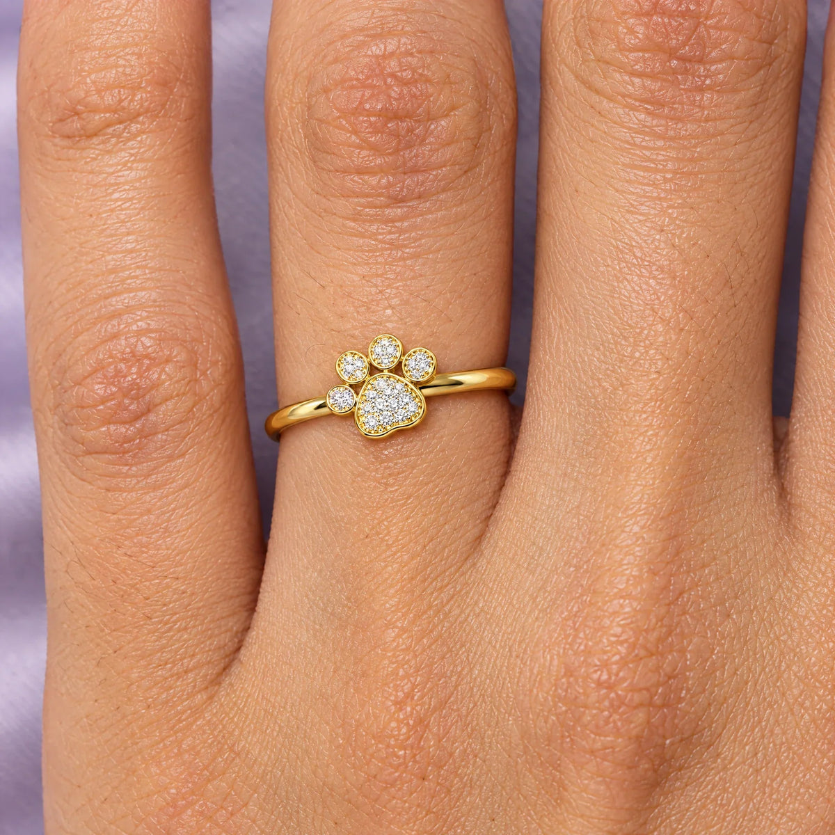 Coco 18K Gold Plated 925 Sterling Silver Cubic Zirconia Ring