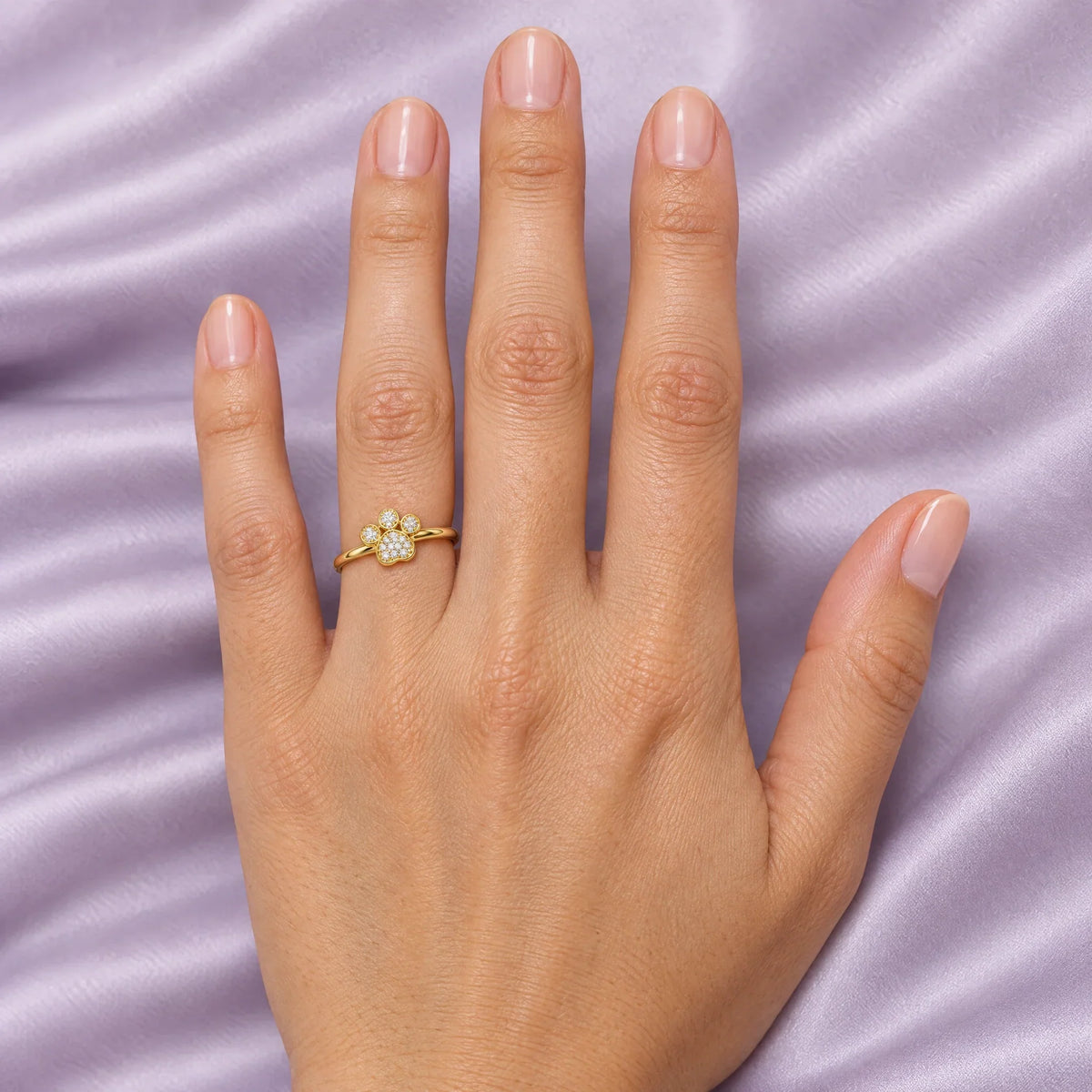 Coco 18K Gold Plated 925 Sterling Silver Cubic Zirconia Ring