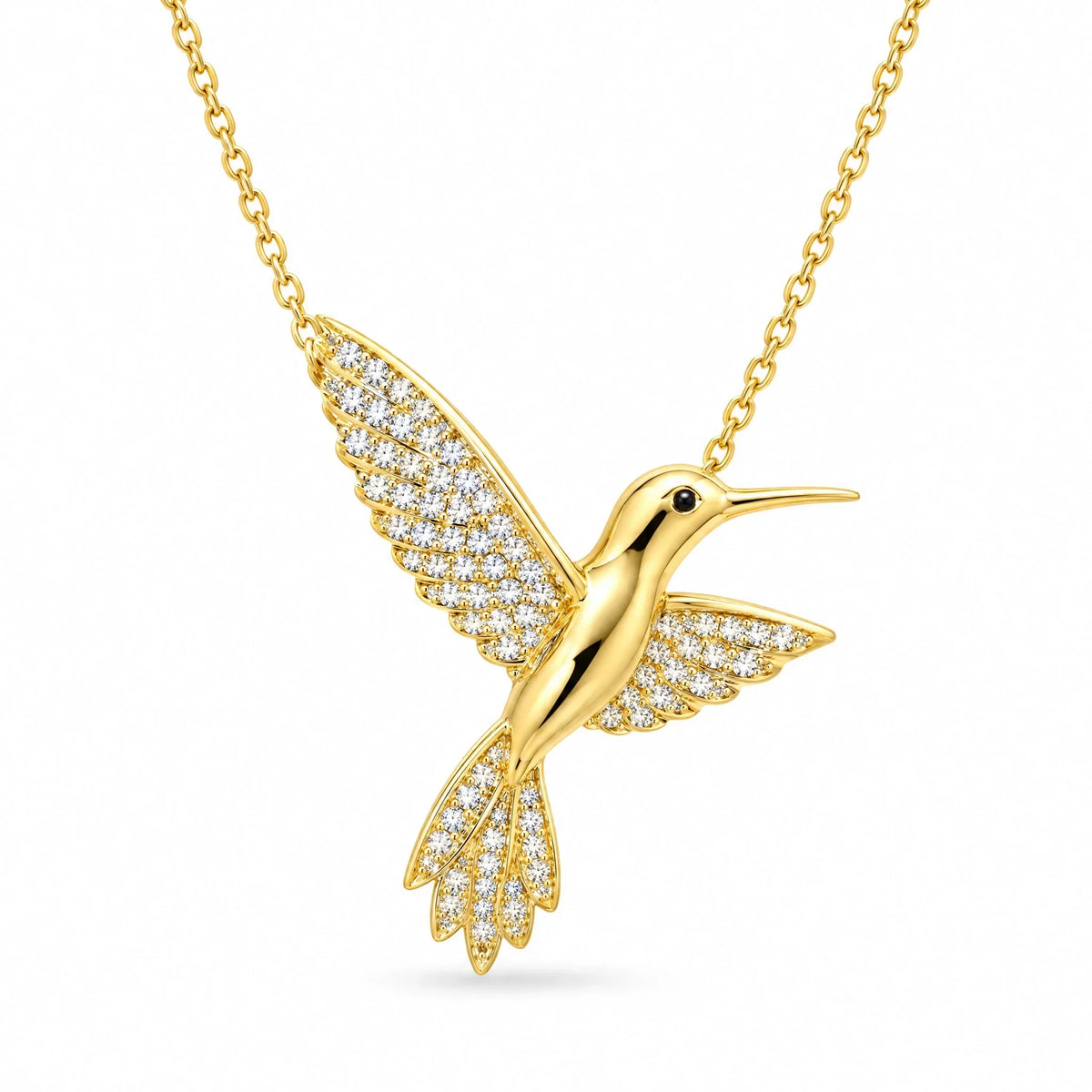 Colibri 18K Gold Plated 925 Sterling Silver Cubic Zirconia Necklace